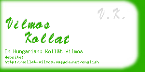 vilmos kollat business card